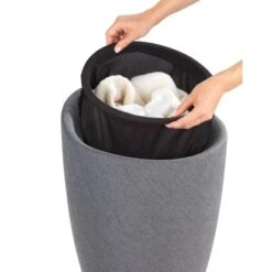 Wenko Badhocker Candy Inkl. Wäschesack Grau Leinenoptik 11 Wenko Badhocker Candy Inkl. Wäschesack Grau Leinenoptik -Wenko 63566 sb freisteller de 03