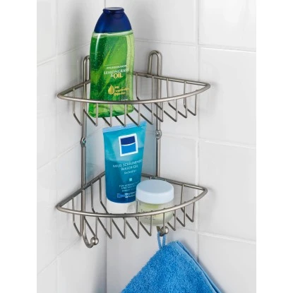 Wenko Badeckregal Milano 2 Haken/2 Ablagen Chrom Satiniert 4 Wenko Badeckregal Milano 2 Haken/2 Ablagen Chrom Satiniert – Bild 2