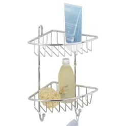 Wenko Badeckregal Milano 2 Haken/2 Ablagen Chrom Glänzend