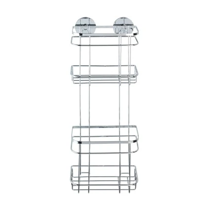 Wenko Turbo-Loc Wandregal 2 Etagen Edelstahl Glänzend 4 Wenko Turbo-Loc Wandregal 2 Etagen Edelstahl Glänzend – Bild 2