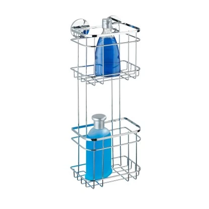 Wenko Turbo-Loc Wandregal 2 Etagen Edelstahl Glänzend 5 Wenko Turbo-Loc Wandregal 2 Etagen Edelstahl Glänzend – Bild 3