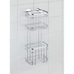 Wenko Turbo-Loc Wandregal 2 Etagen Edelstahl Glänzend 11 Wenko Turbo-Loc Wandregal 2 Etagen Edelstahl Glänzend -Wenko 655229 1068 picture 4