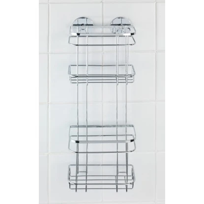 Wenko Turbo-Loc Wandregal 2 Etagen Edelstahl Glänzend 7 Wenko Turbo-Loc Wandregal 2 Etagen Edelstahl Glänzend – Bild 5