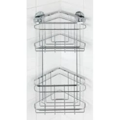 Wenko Turbo-Loc Eckregal 2 Etagen Edelstahl Glänzend 9 Wenko Turbo-Loc Eckregal 2 Etagen Edelstahl Glänzend -Wenko 655230 1068 picture 4