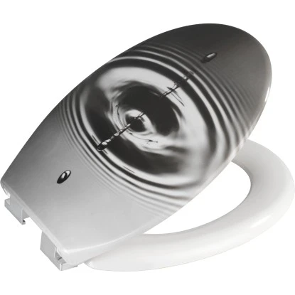 Wenko WC-Sitz Waterdrop Grau Mit Absenkautomatik 5 Wenko WC-Sitz Waterdrop Grau Mit Absenkautomatik – Bild 3