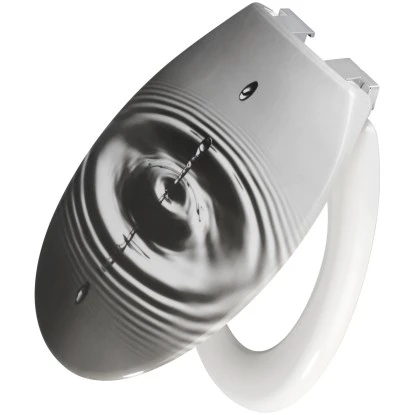 Wenko WC-Sitz Waterdrop Grau Mit Absenkautomatik 4 Wenko WC-Sitz Waterdrop Grau Mit Absenkautomatik – Bild 2