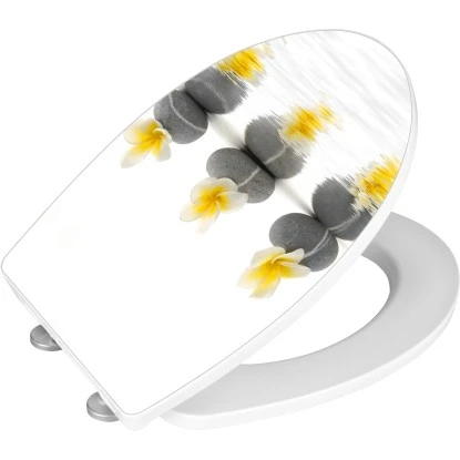 Wenko WC-Sitz Stones With Flowers Duroplast Acryl 5 Wenko WC-Sitz Stones With Flowers Duroplast Acryl – Bild 3