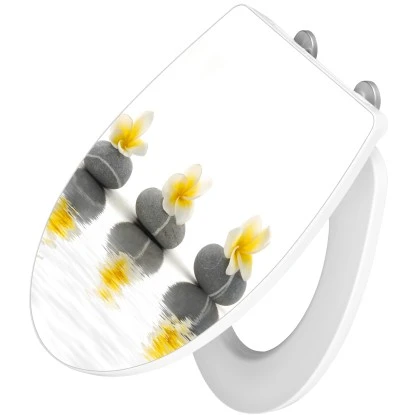 Wenko WC-Sitz Stones With Flowers Duroplast Acryl 4 Wenko WC-Sitz Stones With Flowers Duroplast Acryl – Bild 2