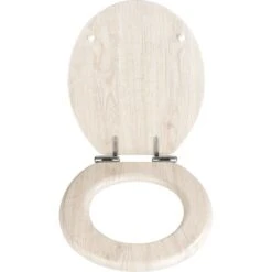 Wenko WC-Sitz Eiche MDF Grau FSC® -Wenko 6553549 1068 22014100 2