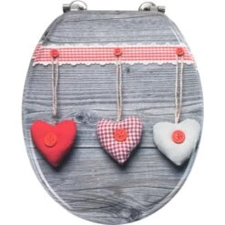 Wenko WC-Sitz Bavarian Hearts MDF FSC®