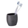 Wenko Zahnputzbecher Puro Anthrazit Polyresin9,4 X 9,4 X 6,5 Cm -Wenko 66257 sb freisteller de 01
