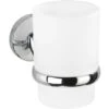Wenko Zahnputzbecher Cuba Inkl. Halterung Chrom-Weiß -Wenko 67100 sb freisteller de 02