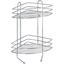 Wenko Exclusiv Eckregal 2 Etagen Chrom 43 Cm X 23,5 Cm X 30,5 Cm