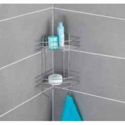 Wenko Exclusiv Eckregal 2 Etagen Chrom 43 Cm X 23,5 Cm X 30,5 Cm -Wenko 6792782 1068 15498100 2