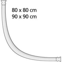 Wenko Rundduschstange Weiß -Wenko 679307 1068 5