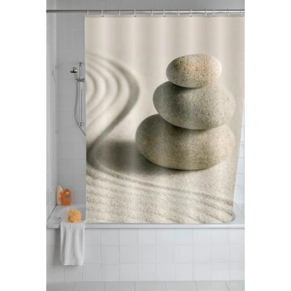 Wenko Duschvorhang Sand & Stone 200 Cm X 180 Cm 4 Wenko Duschvorhang Sand & Stone 200 Cm X 180 Cm – Bild 2