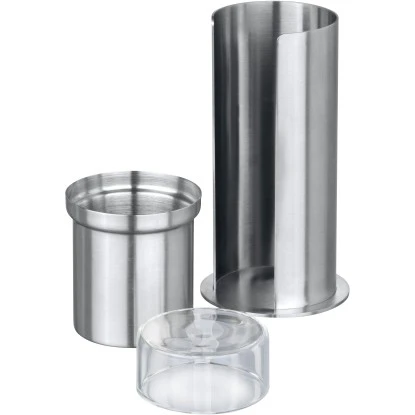 Wenko Wattepad- & Ohrstäbchenhalter Firenze Silber Matt 18cm X 7,5 Cm X 7,5 Cm 5 Wenko Wattepad- & Ohrstäbchenhalter Firenze Silber Matt 18cm X 7,5 Cm X 7,5 Cm – Bild 3