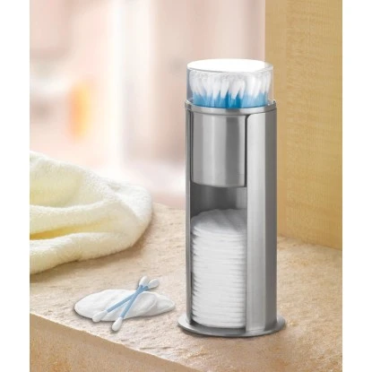 Wenko Wattepad- & Ohrstäbchenhalter Firenze Silber Matt 18cm X 7,5 Cm X 7,5 Cm 6 Wenko Wattepad- & Ohrstäbchenhalter Firenze Silber Matt 18cm X 7,5 Cm X 7,5 Cm – Bild 4