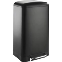 Wenko Treteimer Studio Easy-Close Schwarz 30 L 61 Cm X 34 Cm X 32,5 Cm