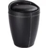 Wenko Hocker Candy Black Lederoptik 50,5 Cm X 36 Cm X 36 Cm -Wenko 679630 1068 1