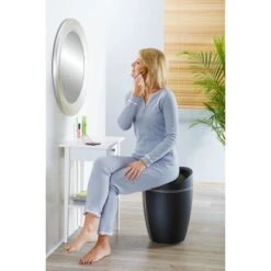 Wenko Hocker Candy Black Lederoptik 50,5 Cm X 36 Cm X 36 Cm 8 Wenko Hocker Candy Black Lederoptik 50,5 Cm X 36 Cm X 36 Cm -Wenko 679630 1068 3