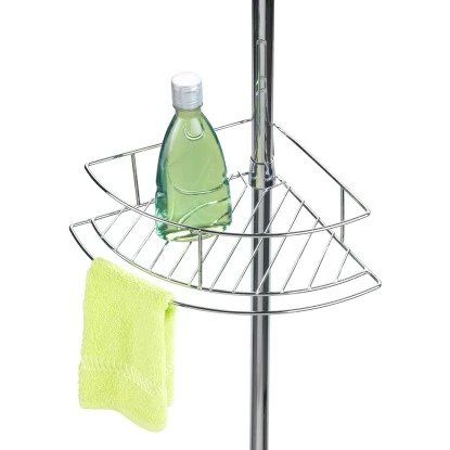 Wenko Teleskop-Eckregal Dolcedo Edelstahl Rostfrei 4 Wenko Teleskop-Eckregal Dolcedo Edelstahl Rostfrei – Bild 2