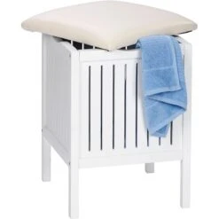 Wenko Hocker Oslo Echtholz Weiß 55 Cm X 39 Cm X 39 Cm -Wenko 679668 1068 3