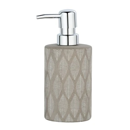 Wenko Seifenspender Tupian Grau 0.3 L Keramik 8.5 X 17 X 7 Cm 3 Wenko Seifenspender Tupian Grau 0.3 L Keramik 8.5 X 17 X 7 Cm – Bild 2