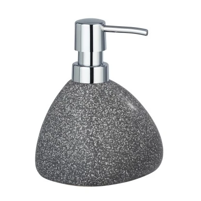 Wenko Seifenspender Pion Grau 0,36 L Keramik 11,5 X 14.5 X 9 Cm 4 Wenko Seifenspender Pion Grau 0,36 L Keramik 11,5 X 14.5 X 9 Cm – Bild 2