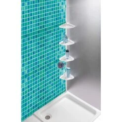 Wenko Teleskop-Regal Opal Stahl Weiß Lackiertes Metall 19,5 X 85-250 X 26 Cm -Wenko 69712953 sb ambiente de 02