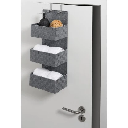 Wenko Hänge-Badorganizer Adria 3 Etagen Grau 5 Wenko Hänge-Badorganizer Adria 3 Etagen Grau – Bild 3