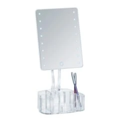 Wenko LED-Standspiegel Mit Organizer Trenno Kunststoff 17 X 36 X 12.5 Cm Weiß -Wenko 75818 sb freisteller de 07