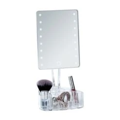 Wenko LED-Standspiegel Mit Organizer Trenno Kunststoff 17 X 36 X 12.5 Cm Weiß -Wenko 75818 sb freisteller de 08