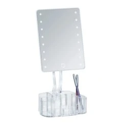 Wenko LED-Standspiegel Mit Organizer Trenno Kunststoff 17 X 36 X 12.5 Cm Weiß -Wenko 75818 sb freisteller de 11