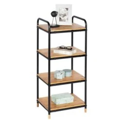 Wenko Regal Loft Bambus Braun Mit 4 Etagen -Wenko 80515 sb freisteller de 03