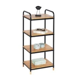 Wenko Regal Loft Bambus Braun Mit 4 Etagen -Wenko 80515 sb freisteller de 04