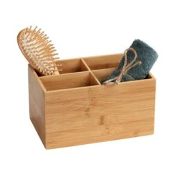 Wenko Bambus Box Terra 4 Fächer 2.95 L Bambus 22 X 12 X 14 Cm Braun -Wenko 82625 sb freisteller de 05