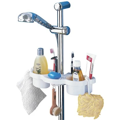 Wenko Duschstangenboy Kunststoff Weiß 4 Wenko Duschstangenboy Kunststoff Weiß – Bild 2