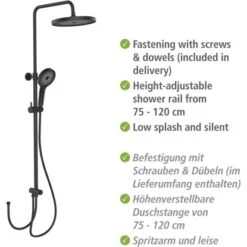 Wenko Duschsystem Softwater Schwarz 19 Wenko Duschsystem Softwater Schwarz -Wenko 903231 1068 04