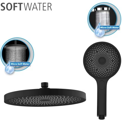 Wenko Duschsystem Softwater Schwarz 7 Wenko Duschsystem Softwater Schwarz – Bild 5