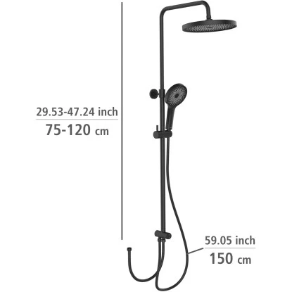 Wenko Duschsystem Softwater Schwarz 15 Wenko Duschsystem Softwater Schwarz – Bild 13