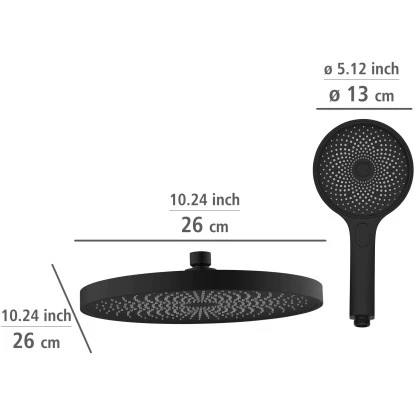Wenko Duschsystem Softwater Schwarz 16 Wenko Duschsystem Softwater Schwarz – Bild 14