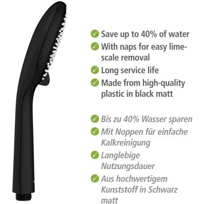 Wenko Brauseset Watersaving Schwarz 10 Wenko Brauseset Watersaving Schwarz – Bild 8