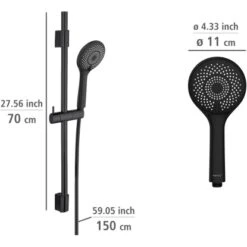 Wenko Brauseset Watersaving Schwarz 19 Wenko Brauseset Watersaving Schwarz -Wenko 903253 1068 09