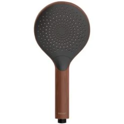 Wenko Duschkopf Watersaving Wood Ø 12 Cm