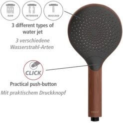 Wenko Duschkopf Watersaving Wood Ø 12 Cm 13 Wenko Duschkopf Watersaving Wood Ø 12 Cm -Wenko 903410 1068 04
