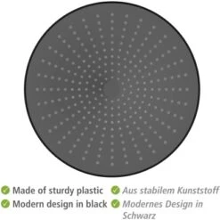 Wenko Regenduschkopf Ultimate Shower Schwarz/Grau Ø 25 Cm -Wenko 903630 1068 05