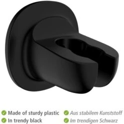 Wenko Duschkopfhalter Libertà Schwarz Befestigen Ohne Bohren 10 Wenko Duschkopfhalter Libertà Schwarz Befestigen Ohne Bohren -Wenko 903762 1068 03