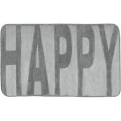 Wenko Badteppich Memory Foam Happy 50 Cm X 80 Cm Grau