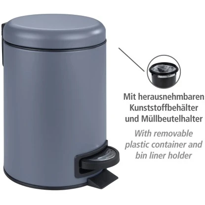 Wenko Treteimer Leman Slateblue 3 L 4 Wenko Treteimer Leman Slateblue 3 L – Bild 2